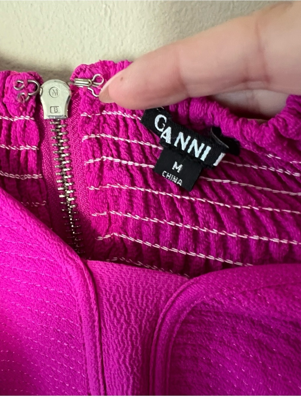 Gianni Bini Hot Pink Zip-Front Sweetheart Mini Dress - Picture 3 of 4